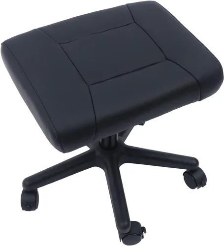 Miniatura 8 de Reposapiés de oficina, reposapiés ajustable de piel de oficina con ruedas, reposapiés de computadora debajo del escritorio en el trabajo, soporte