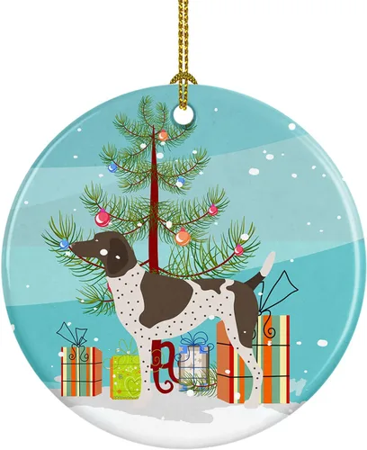 Miniatura 67 de Caroline's Treasures American Toy Fox Terrier - Adorno de cerámica de Navidad para colgar en el árbol de Navidad, decoración para el hogar, Navidad