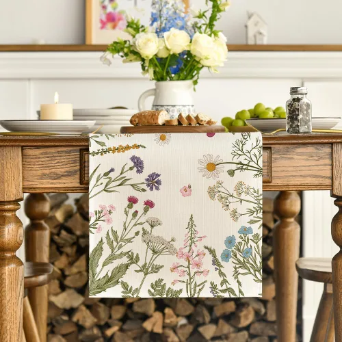 Miniatura 2 de Artoid Mode Camino de mesa de primavera de flores, decoración de mesa de comedor de cocina de temporada para decoración de fiesta del hogar, 13 x 72