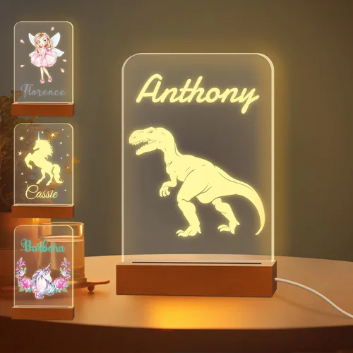 Miniatura 24 de Luz nocturna con foto personalizada, lámpara LED con nombre de corazón, lámpara acrílica personalizada con imagen, regalo para su novia, amante
