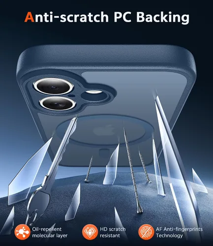 Miniatura 314 de FNTCASE Funda para iPhone 13 Pro-Max: Fundas magnéticas transparentes compatibles con Magsafe Slim anti amarillamiento protección contra caídas