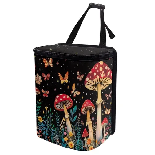 Miniatura 25 de Basurero para automóvil con tapa, bolsa de basura para colgar del automóvil, a prueba de fugas, portátil, papelera, sedán, accesorios