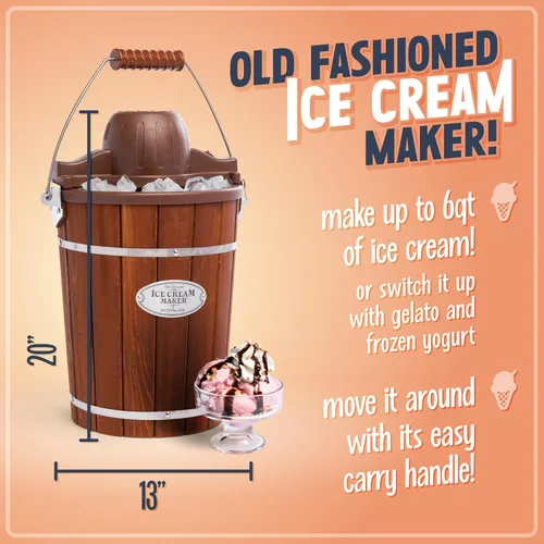 Miniatura 3 de Nostalgia Máquina eléctrica de helados – Máquina de helado de servicio suave a la antigua hace yogur o helado helado en cuestión de minutos