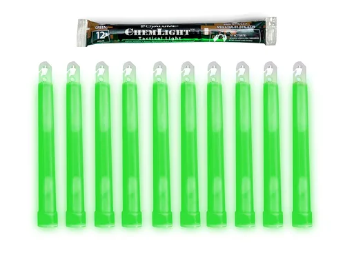 Miniatura 7 de Cyalume barras luminosas de grado militar amarillas - Barras de luz química ChemLight de emergencia ultra brillantes de 6 pulgadas de grado premium