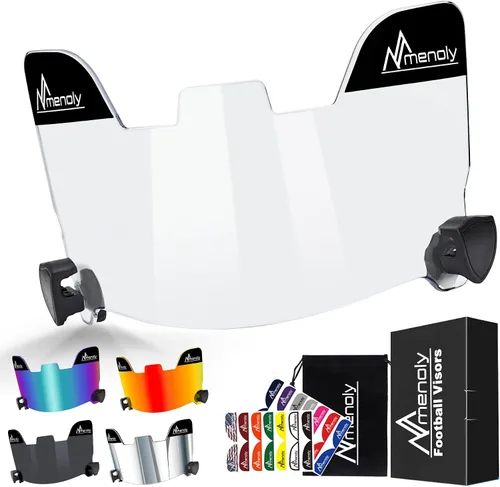 Miniatura 10 de MENOLY Football Visor, Youth Football Helmet Visor, Scratch Resistant, UV Block, Facial Protection Visor for Football Helmet