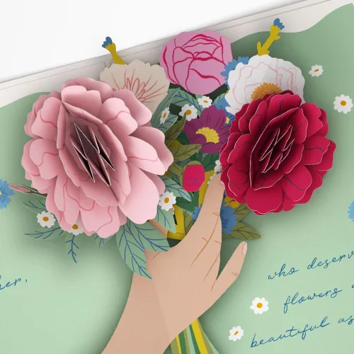 Miniatura 2 de Lovepop Tarjeta desplegable de flores para el Día de la Madre, ramo floral pastel 3D, tarjeta de felicitación para mamá, esposa, hija, mamá, ella