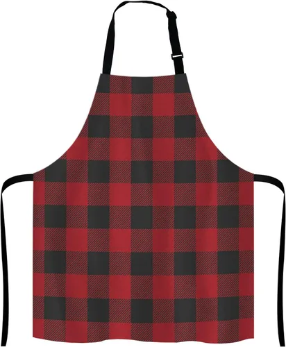 Miniatura 8 de Delantal con diseño de pájaros y flores y mariposas con cuello ajustable para hombres y mujeres, adecuado para el hogar, cocina, camarera, chef