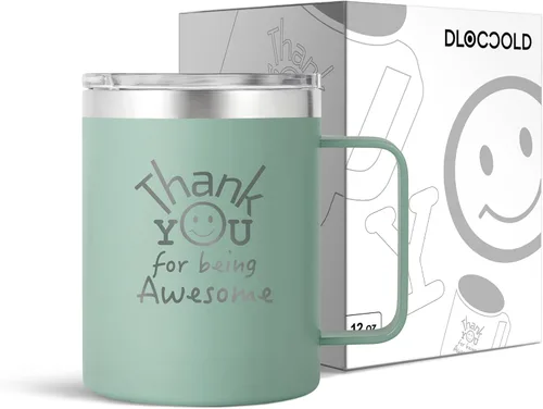 Miniatura 9 de DLOCCOLD Regalos de agradecimiento para mujeres, taza de café con texto en inglés "Thank You for Being Awome", agradecimiento a los empleados