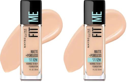 Miniatura 30 de Maybelline New York Fit Me Matte + Poreless Base Líquida, Formato de Bolsa, 220 Natural Beige, 1.3 onzas 220 Beige natural