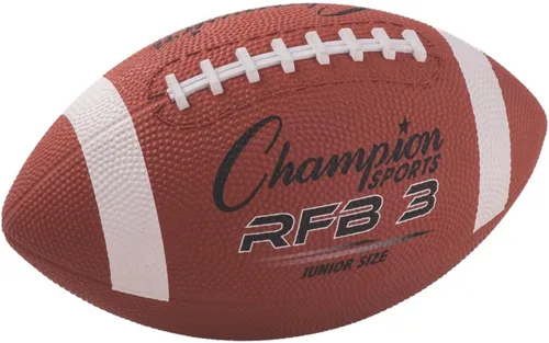 Miniatura 6 de Champion Sports Rubber Football Durable All-Weather Football with Enhanced Grip - Backyard Play & Training Pee Wee to Official Sizes