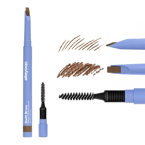 Miniatura 11 de ALLEYOOP Swift - Definidor de cejas todo en 1 con afilador integrado y cepillo de bobina, resistente al agua y a las manchas y lápiz de cejas