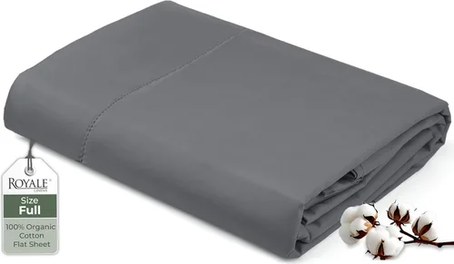 Miniatura 117 de Royale Linens Sábana encimera de tamaño individual XL 100% Algodón Orgánico – Super suave – Sábanas superiores de percal – Sábana encimera