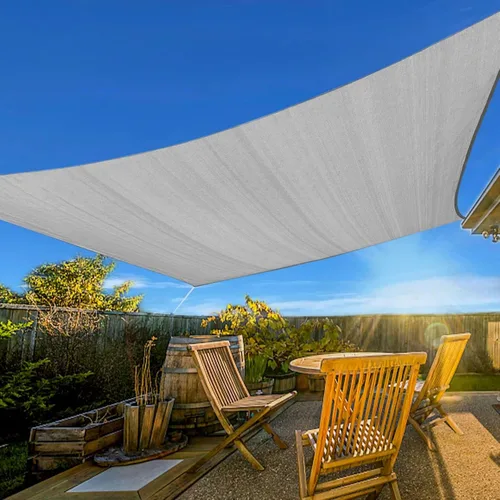 Artpuch - Toldo para el sol de 5.46 oz/yd², bloqueo UV para patio, jardín, instalaciones y actividades al aire libre (10 x 13 pies, color gris)