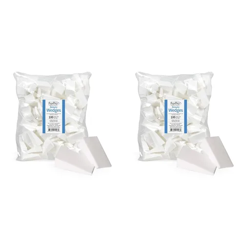 Miniatura 8 de ForPro Professional Collection Beauty Wedges, esponjas de espuma sin látex, licuadoras de maquillaje para maquillaje en polvo y líquido, 100