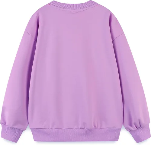 Miniatura 2 de Bumeex Sudadera de gran tamaño con cuello redondo para niñas de 4 a 12 años
