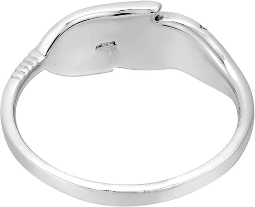 Miniatura 3 de AeraVida Anillo de plata de ley 925 con incrustaciones de lapislázuli azul de imitación de plumas flotantes