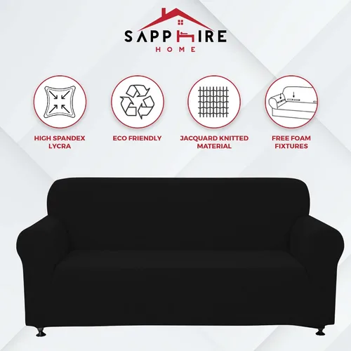 Miniatura 2 de Sapphire Home - Juego de 2 fundas para sofá, sofá de 2 plazas, ajuste elástico, sin arrugas, funda protectora para muebles para 3/2 cojines