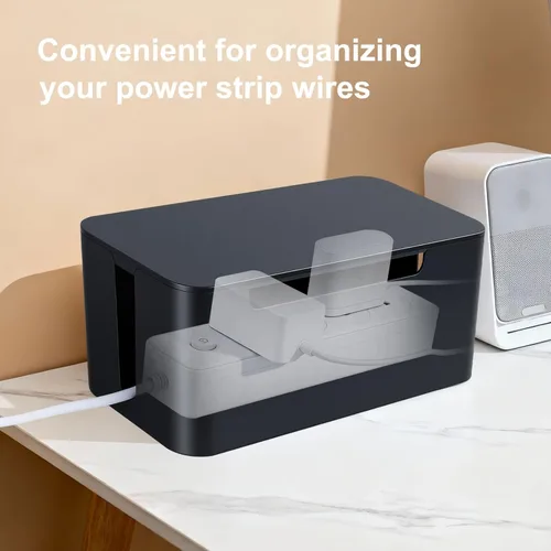 Miniatura 8 de Eichzer Caja de organización de cables, caja organizadora de cables de alta calidad para ocultar el protector de sobretensiones en el escritorio