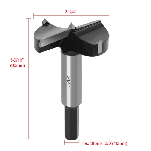 Miniatura 2 de ASNOMY Broca Forstner de 1-1/16 pulgadas, broca Forstner con punta de carburo para madera dura, juego de sierra de agujero de perforación de madera