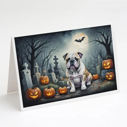 Miniatura 41 de Caroline's Treasures DAC2018GCA7P - Tarjetas de felicitación y sobres de Halloween espeluznantes de Border Collie, paquete de 8 tarjetas en blanco