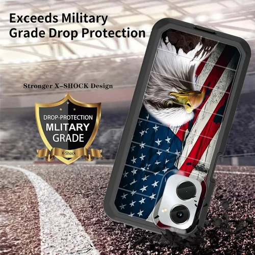 Miniatura 4 de Funda para Moto G Play 4G 2024, cuerpo completo, protección contra caídas, resistente, 3 capas, militar, resistente, duradera, para Motorola Moto G