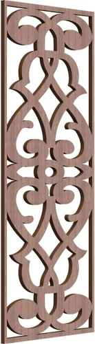 Miniatura 142 de 9 3/8"W x 24 3/8"H x 1/4"T Bellaire Decorativos Paneles de pared de madera calado, abedul