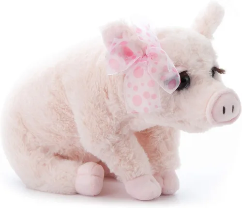 The Petting Zoo, Lash'z - Peluche de cerdo, regalos para niñas, juguete de peluche de cerdo de 12 pulgadas