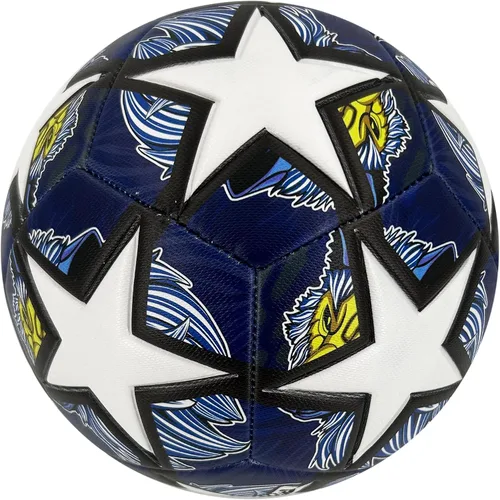Miniatura 6 de Senston Balón de fútbol talla 3 y talla 4 y talla 5 para niños y adultos, balón de fútbol oficial para partidos y entrenamiento con bomba Azul marino