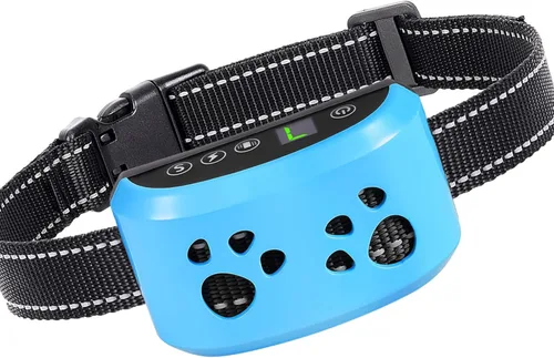 Miniatura 10 de Collar Antiladridos para Perros, Svtrat Collar Antiladridos Inteligente para Perros Pequeños, Medianos y Grandes con 4 Modos de Entrenamiento y 7