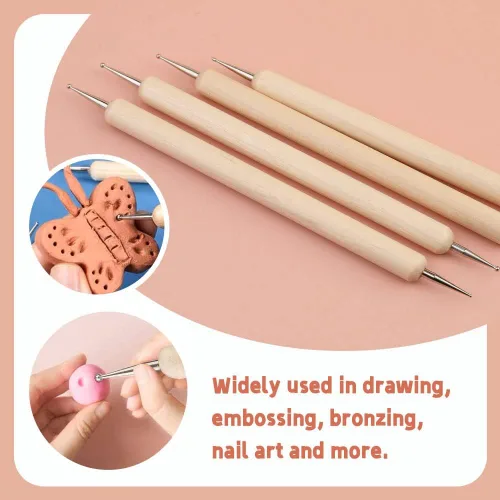 Miniatura 6 de 14 PCS Herramientas de Punteado con Puntas Esféricas con Caja, Juego de Herramientas de Punteado para Pintura en Piedras, Modelado de Arcilla