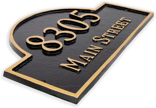 Miniatura 8 de Montague Metal Products Letrero de dirección personalizado de metal, fabricado en los Estados Unidos, letrero de dirección de aluminio fundido