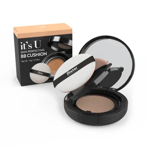 Miniatura 2 de Sistar Skin Perfecting BB Cushion Cobertura completa de larga duración Natural Glow Foundation On The Go Case With Mirror (Luz)