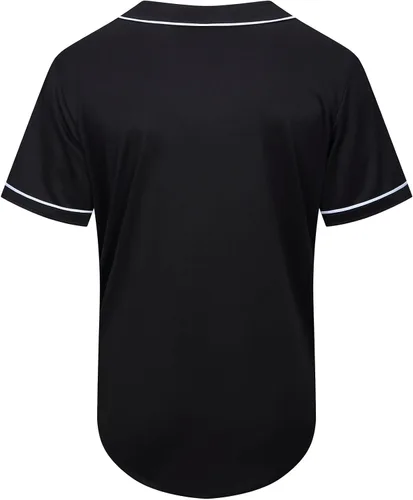 Miniatura 3 de Camisa de béisbol lisa en blanco, camisas de manga corta con botones, uniforme deportivo de hip hop para hombres y mujeres adultos
