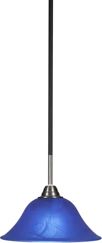 Miniatura 214 de Toltec Lighting Paramount - Mini colgante de 1 luz en acabado negro mate con cristal de arte perla de 7 pulgadas y estilo negro
