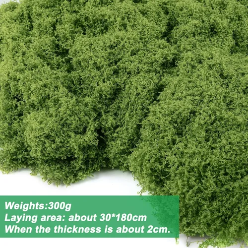 Miniatura 2 de Musgo verde falso para plantas en maceta, decoración de musgo artificial de 10.6 onzas, musgo sintético para manualidades, musgo preservado