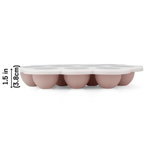 Miniatura 7 de PandaEar Cloud - Paquete de 2 bandejas de silicona para congelador de alimentos para bebés con tapas, marcas de medición de 1 onza para porciones