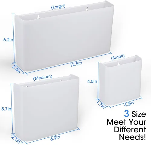 Miniatura 2 de Picowe 3 piezas de almacenamiento magnético para lavandería, caja de almacenamiento magnética para lavandería, cocina, baño, oficina, contenedor