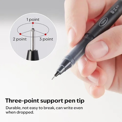 Miniatura 3 de Bolígrafos negros – Bolígrafo de tinta de gel de punta fina de 0.020 in (paquete de 12), suministros de oficina a granel, bolígrafos de punta