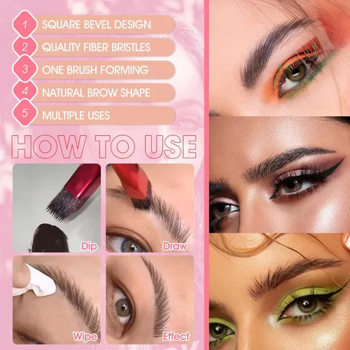 Miniatura 5 de 2 brochas multifunción para cejas que hacen que el cabello se parezca a trazos en absoluto, cepillo de contorno de cejas corrector de cejas