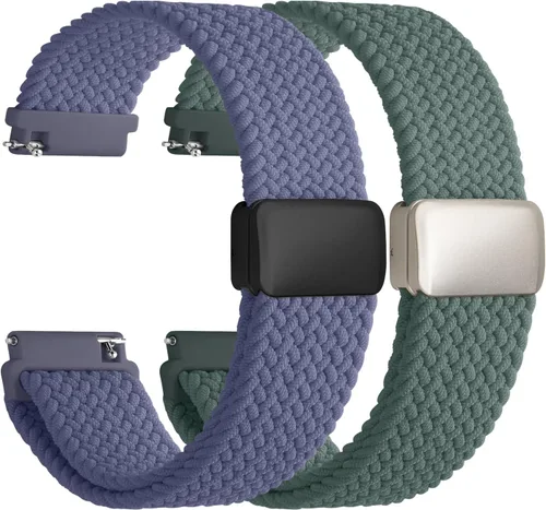 Miniatura 12 de Fullmosa Correas de reloj magnéticas de nailon de 0.787 pulgadas, correa de reloj de liberación rápida compatible con Garmin Vivoactive 6/5, Venu