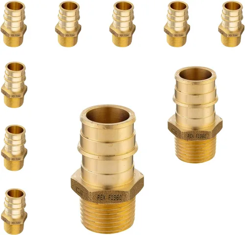 Miniatura 51 de Paquete de 2 accesorios de expansión Niikappu Pex-A, adaptador de flujo completo NPT hembra de 1 pulgada Pex-A x 1 pulgada, accesorio de tubería