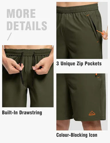 Miniatura 4 de TBMPOY Pantalones cortos de senderismo para hombre de 7 pulgadas, de secado rápido, atléticos, gimnasio, deportes al aire libre, entrenamiento