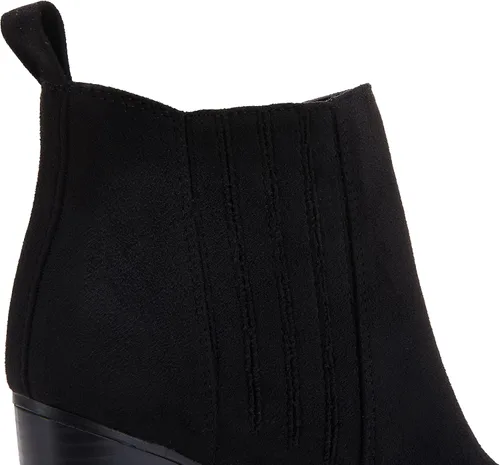 Miniatura 3 de Botines de tacón de bloque medio apilados con punta puntiaguda para mujer