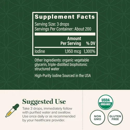 Miniatura 3 de Suplemento Global HealinD detoxadine Nascent Iodine, 1 onza líquida.