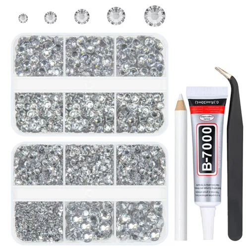 Miniatura 17 de qiipii Resina Metálica Plata Diamantes de Imitación con Parte Posterior Plana para Adornar Manualidades, Piedras Planas de 2mm-6mm, Gemas de Plata
