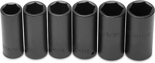 Miniatura 2 de Juego de llaves de vaso de impacto profundo de 1/2" de 15 piezas - 6 puntos