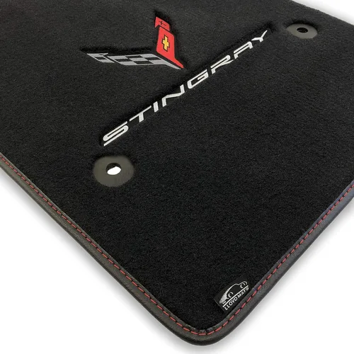 Miniatura 13 de Lloyd Mats Tapetes alfombrados a medida para el suelo del automóvil de lujo prémium para Corvette C8 2020-ON Coupé y convertible