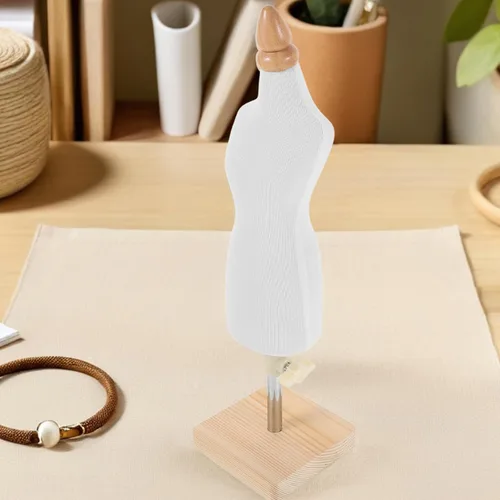 Miniatura 5 de Sewing Mannequin Dress Form with Wooden Adjustable Stand for Beginners Fashion Design and Doll Clothes Making Practice