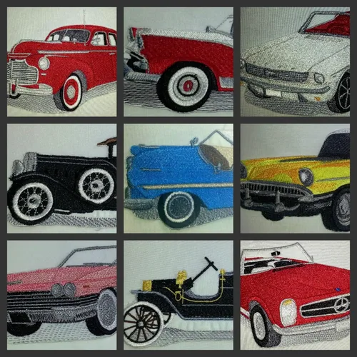 Miniatura 2 de Colección de bordado de autos clásicos [1955 Ford Fairlane] Parche bordado para planchar y coser [6.5 x 2.5 pulgadas] Fabricado en Estados Unidos