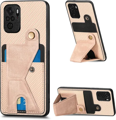 Miniatura 222 de Funda para Xiaomi Poco M5s 4G, Funda para Redmi Note 10 4G / Note 10S 4G / Note 11 SE (India) Funda de cuero PU ranuras para tarjetas Soporte